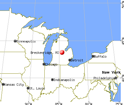 Breckenridge, Michigan map