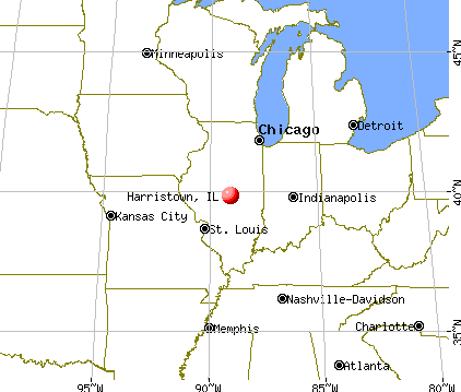 Harristown, Illinois map