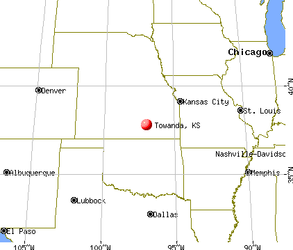 Towanda, Kansas map