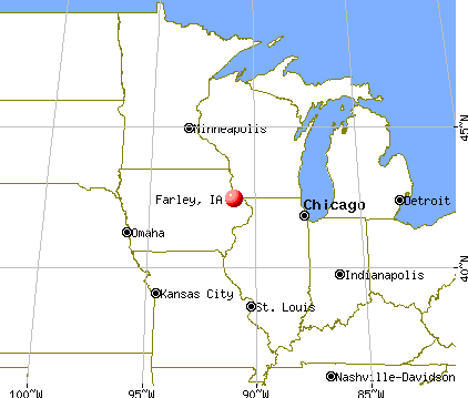 Farley, Iowa map