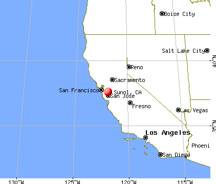 Sunol, California map