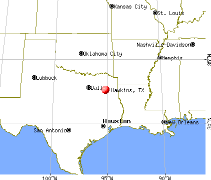 Hawkins, Texas map