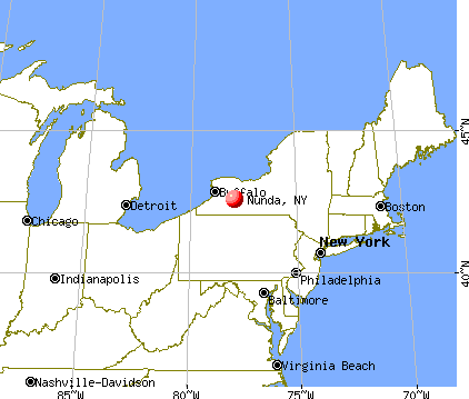 Nunda, New York map