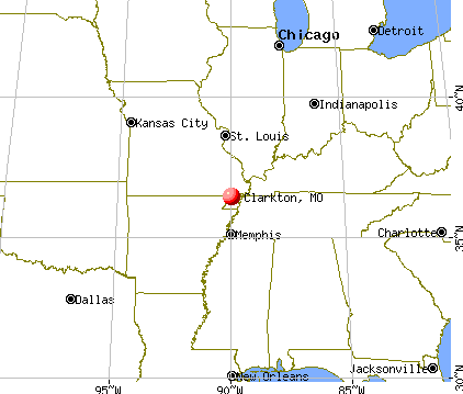 Clarkton, Missouri map