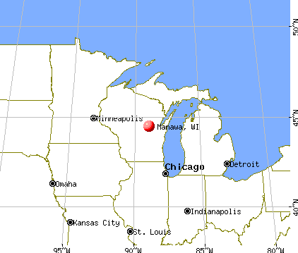 Manawa, Wisconsin map