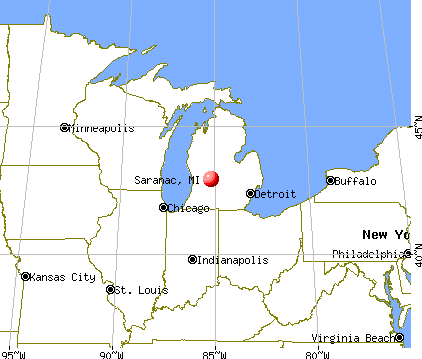 Saranac, Michigan map
