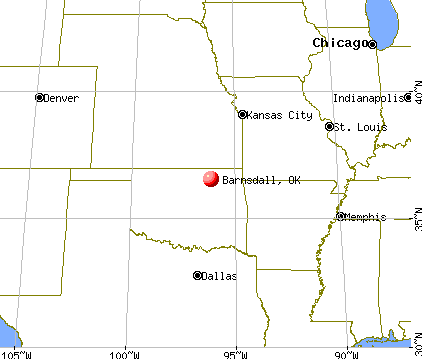 Barnsdall, Oklahoma map