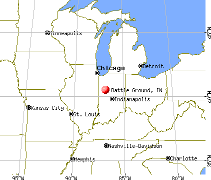 Battle Ground, Indiana map