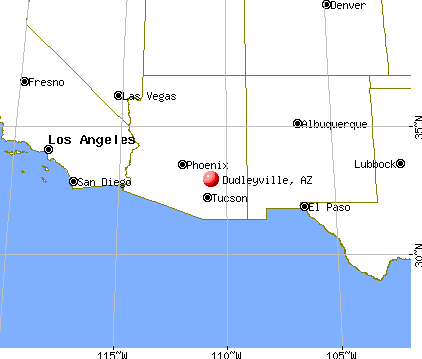 Dudleyville, Arizona map