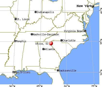 Utica, South Carolina map