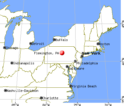 Flemington, Pennsylvania map
