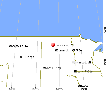 Garrison, North Dakota map