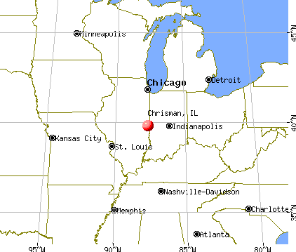 Chrisman, Illinois map