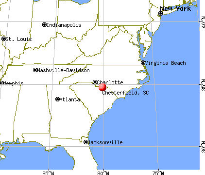 Chesterfield, South Carolina map