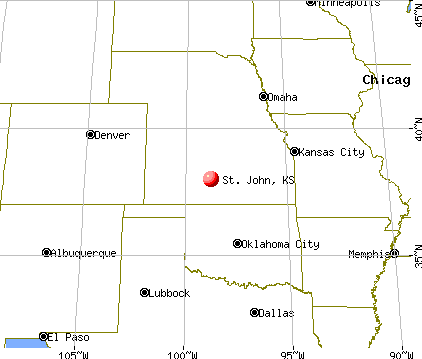 St. John, Kansas map