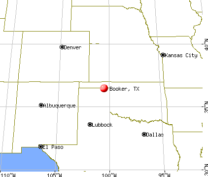 Booker, Texas map