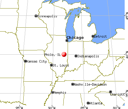 Philo, Illinois map