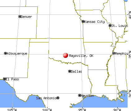 Maysville, Oklahoma map