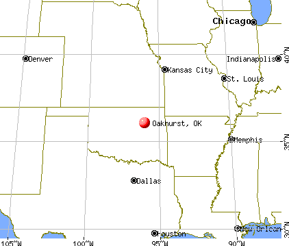 Oakhurst, Oklahoma map