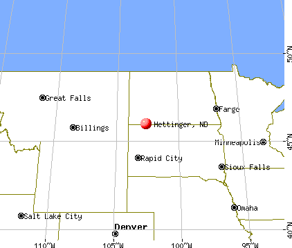 Hettinger, North Dakota map