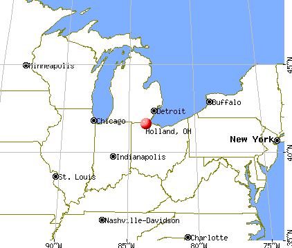 Holland, Ohio map