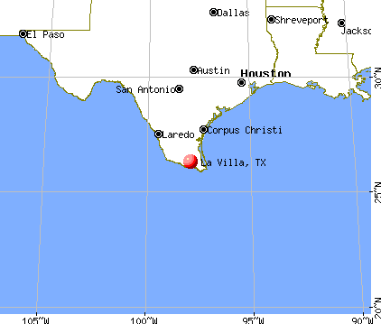 La Villa, Texas map