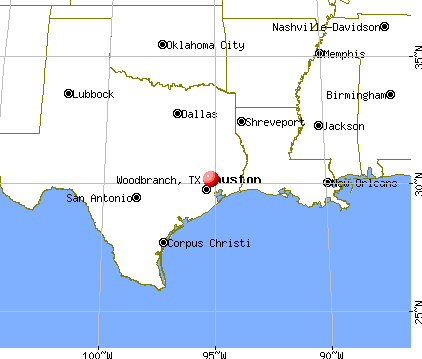 Woodbranch, Texas map