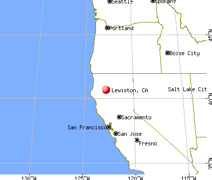 Lewiston, California map