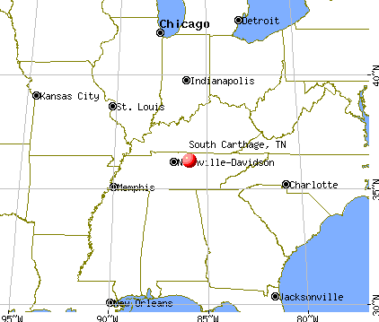 South Carthage, Tennessee map