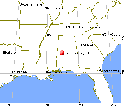 Greensboro, Alabama map