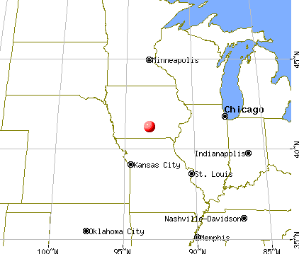 Melcher-Dallas, Iowa map