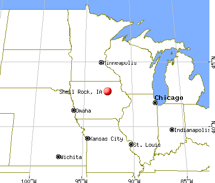Shell Rock, Iowa map