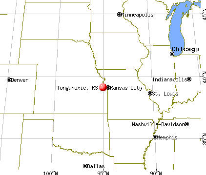 Tonganoxie, Kansas map