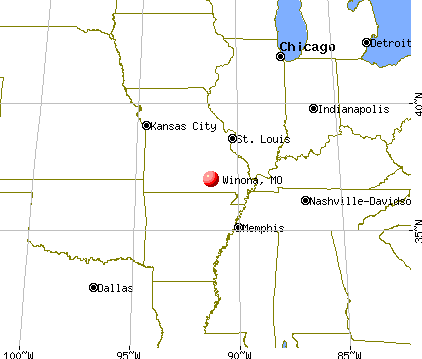 Winona, Missouri map