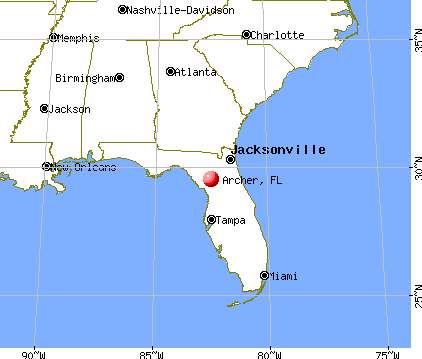 Archer, Florida map