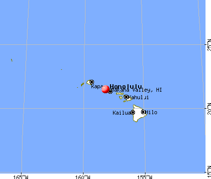 Makaha Valley, Hawaii map