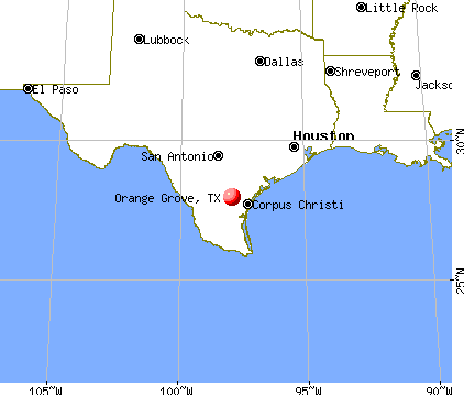 Orange Grove, Texas map