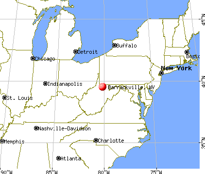 Barrackville, West Virginia map