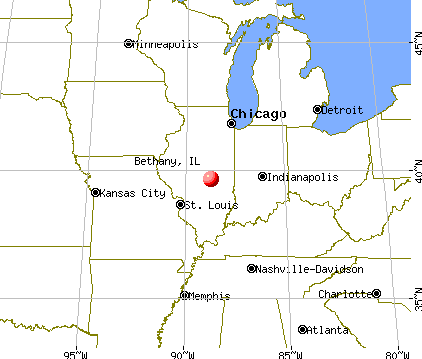 Bethany, Illinois map
