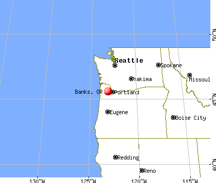 Banks, Oregon map
