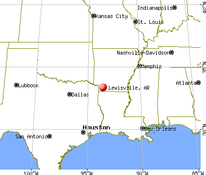 Lewisville, Arkansas map