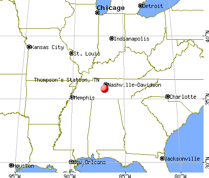 Thompson's Station, Tennessee map