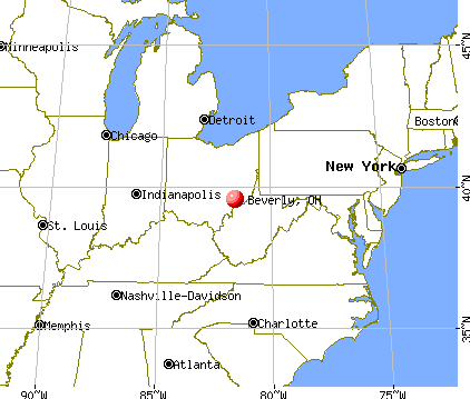 Beverly, Ohio map
