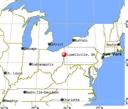 Lowellville, Ohio map