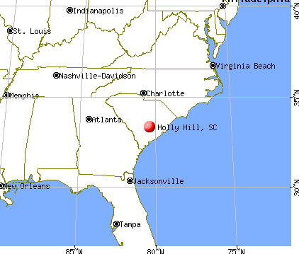 Holly Hill, South Carolina map