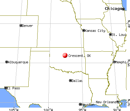 Crescent, Oklahoma map