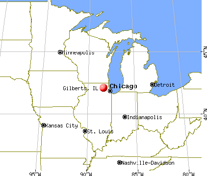 Gilberts, Illinois map