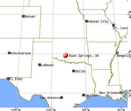 Rush Springs, Oklahoma map