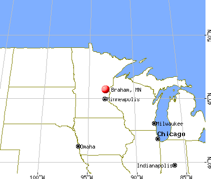 Braham, Minnesota map