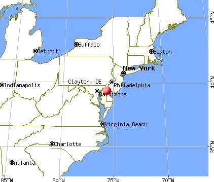 Clayton, Delaware map